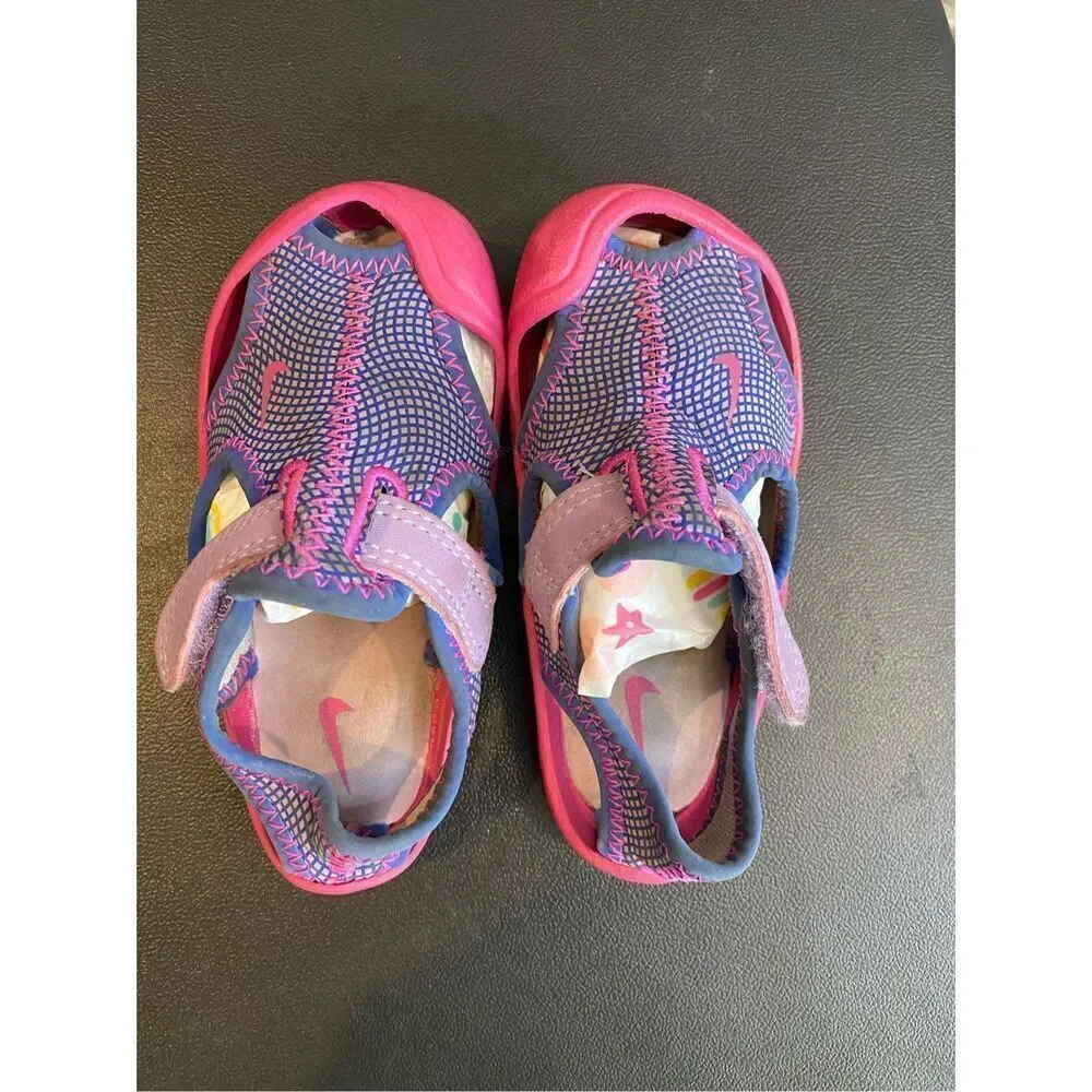 NIKE BABY Blue/Pink Neoprene Water Shoe Sandal Infant Size 6-7